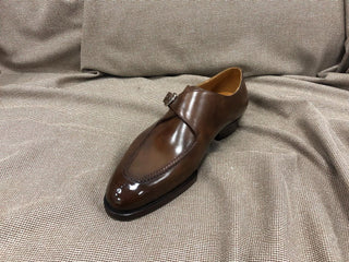 ARIEL - COGNAC BROWN SPLIT TOE SINGLE MONK