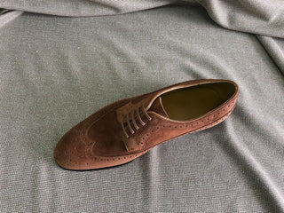 AMBROSE - SNUFF BROWN WINGTIP DERBY LACEUPS