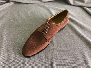 AMBROSE - SNUFF BROWN WINGTIP DERBY LACEUPS