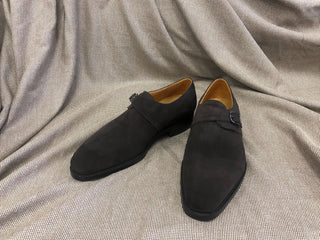 CAIN - BROWN SUEDE SINGLE MONK STRAP