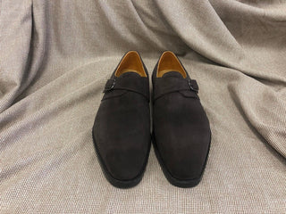 CAIN - BROWN SUEDE SINGLE MONK STRAP