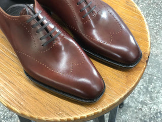 THURMAN - RED BROWN CRUST LEATHER PATINA LACEUPS