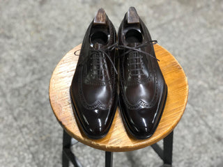 VIRGIL - COFFEE BROWN WINGTIP OXFORDS LACEUPS