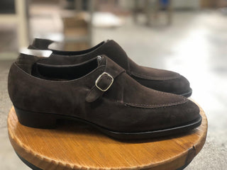CHARLIE - BROWN SUEDE SPLIT TOE SINGLE MONK