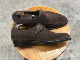 CHARLIE - BROWN SUEDE SPLIT TOE SINGLE MONK