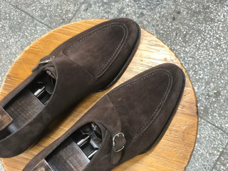 CHARLIE - BROWN SUEDE SPLIT TOE SINGLE MONK