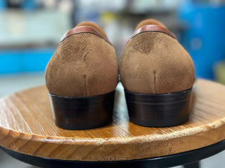 MELVIN - BROWN SUEDE PENNY LOAFERS