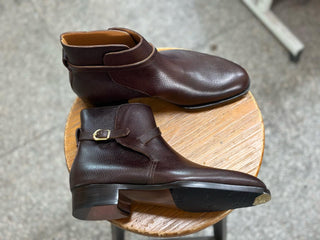 REDISH BROWN JODHPURI BELTED BOOTS