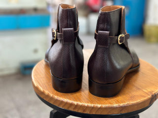 REDISH BROWN JODHPURI BELTED BOOTS