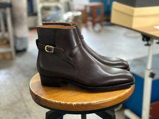 REDISH BROWN JODHPURI BELTED BOOTS
