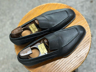 LANCE FIDDLEBACK | BLACK LEATHER PENNY LOAFERS