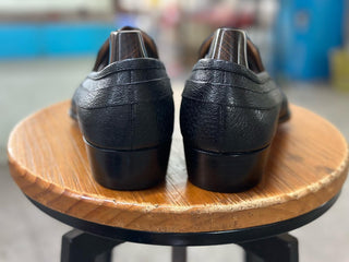 LANCE FIDDLEBACK | BLACK LEATHER PENNY LOAFERS
