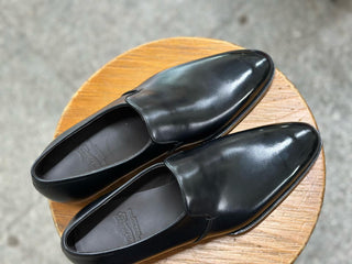 KELLER - BLACK LEATHER PENNY LOAFERS