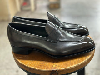 IRWIN - BROWN LEATHER PENNY LOAFERS