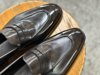 IRWIN - BROWN LEATHER PENNY LOAFERS