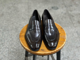 IRWIN - BROWN LEATHER PENNY LOAFERS