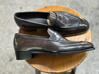 IRWIN - BROWN LEATHER PENNY LOAFERS