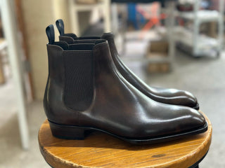 REDISH BROWN LEATHER CHELSEA BOOTS