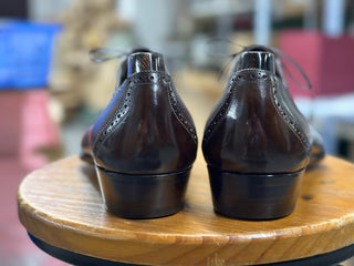 WALNUT FIDDLEBACK | LEATHER OXFORD LACEUPS