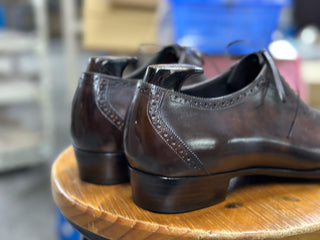 WALNUT FIDDLEBACK | LEATHER OXFORD LACEUPS