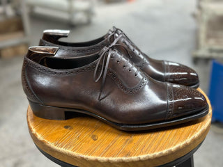 WALNUT FIDDLEBACK | LEATHER OXFORD LACEUPS
