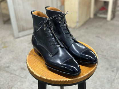 ZANE - CRUST LEATHER CAP TOE DERBY BOOTS