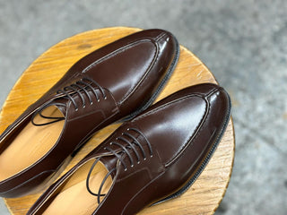 ABBOTT - DARK BROWN SPLIT TOE DERBY LACEUPS