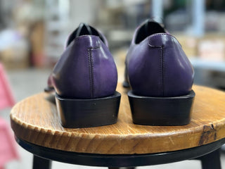 PURPLE LEATHER TWO EYE DERBY