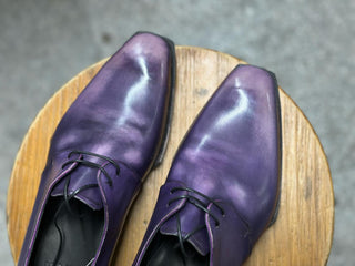 PURPLE LEATHER TWO EYE DERBY