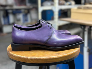 PURPLE LEATHER TWO EYE DERBY