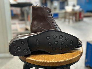 VINCENZO - BROWN CAP TOE LACES BOOTS