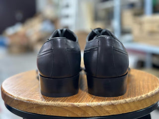BLACK & GREY LEATHER SPLIT TOE DERBY