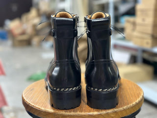 BRIXTON - BLACK LEATHER CHUNKY BOOTS