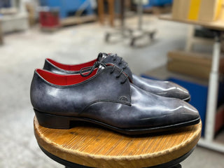 SURF BLUE FIDDLEBACK | LEATHER DERBY LACEUPS