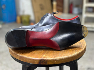 SURF BLUE FIDDLEBACK | LEATHER DERBY LACEUPS