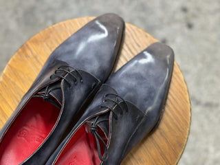 SURF BLUE FIDDLEBACK | LEATHER DERBY LACEUPS