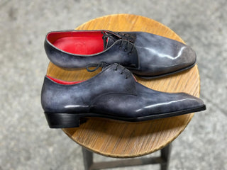 SURF BLUE FIDDLEBACK | LEATHER DERBY LACEUPS