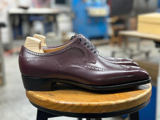 BURGUNDY FIDDLEBACK | BROGUE OXFORD LACEUPS