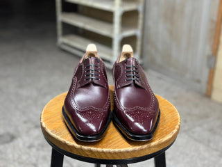 BURGUNDY FIDDLEBACK | BROGUE OXFORD LACEUPS