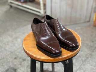 RALPH - DARK BROWN CALF LEATHER LACEUPS