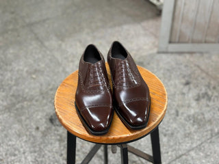 RALPH - DARK BROWN CALF LEATHER LACEUPS