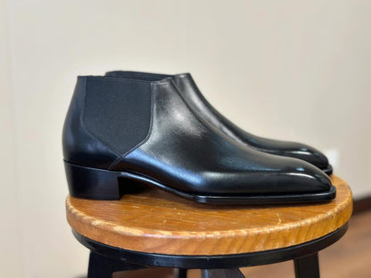 QUENTIN - BLACK CALF ANKLE BOOTS