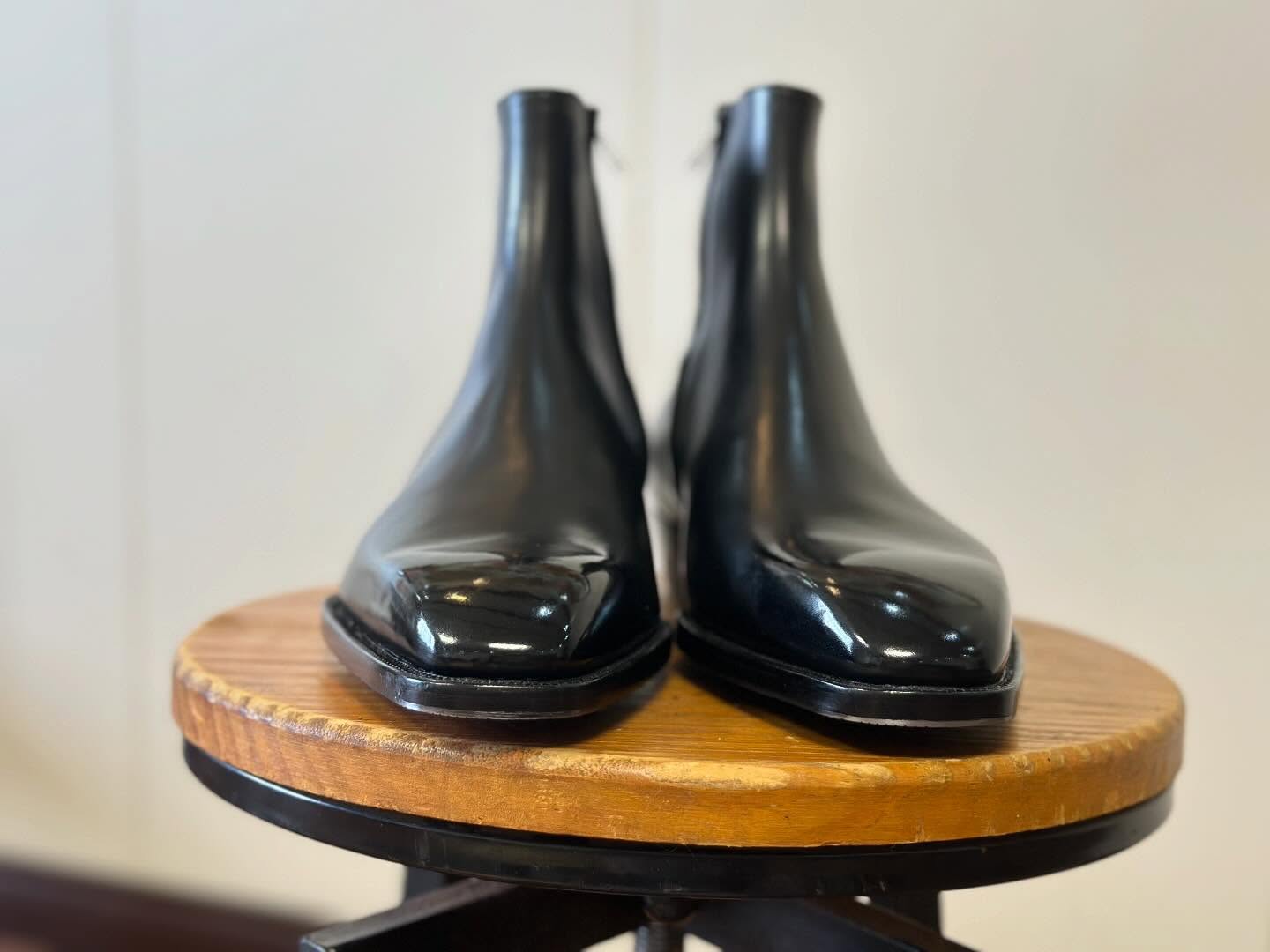 PHINEAS - BLACK CALF ZIPPER BOOTS