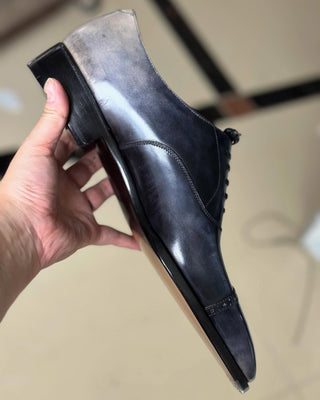 PERRY - BLUE PATINA CAP-TOE OXFORDS LACEUPS