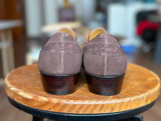 MYRON FIDDLEBACK | BROWN SUEDE PENNY LOAFERS