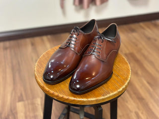 MELVIN - RED BROWN PATINA DERBY LACEUPS