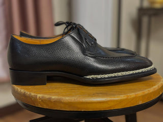 HOLLIS - BLACK SPLIT TOE DERBY LACEUPS