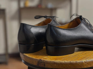 HOLLIS - BLACK SPLIT TOE DERBY LACEUPS
