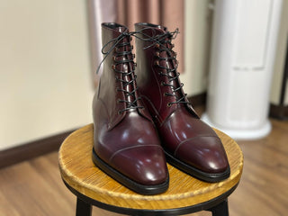 HECTOR - DARK BURGUNDY DERBY BOOTS