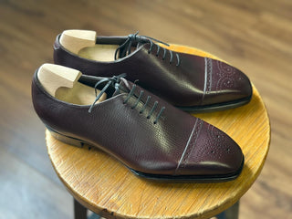 HAYDEN - BURGUNDY WHOLECUT CAP TOE LACEUPS